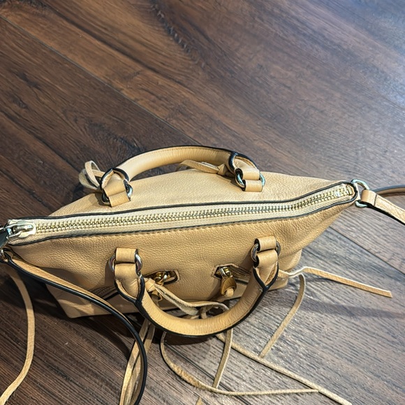 Rebecca Minkoff Pre Loved Boho Tan MOTO Crossbody Bag with top zipper. - Picture 8 of 8